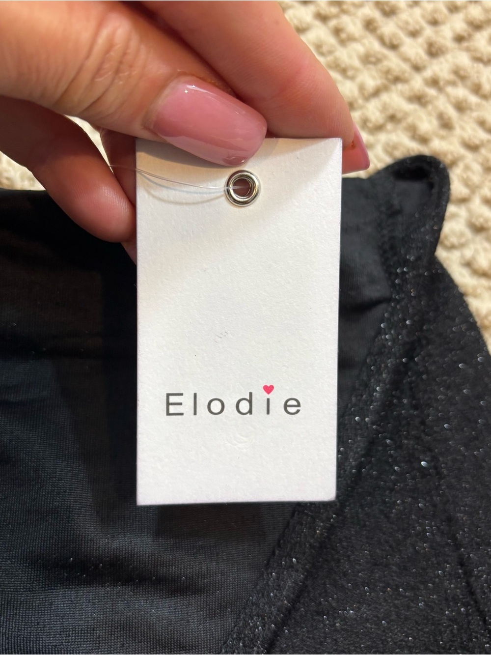 Brand new with Tags Elodie Brand Black and Silver Open Back Mini Dress Small - Picture 7 of 11
